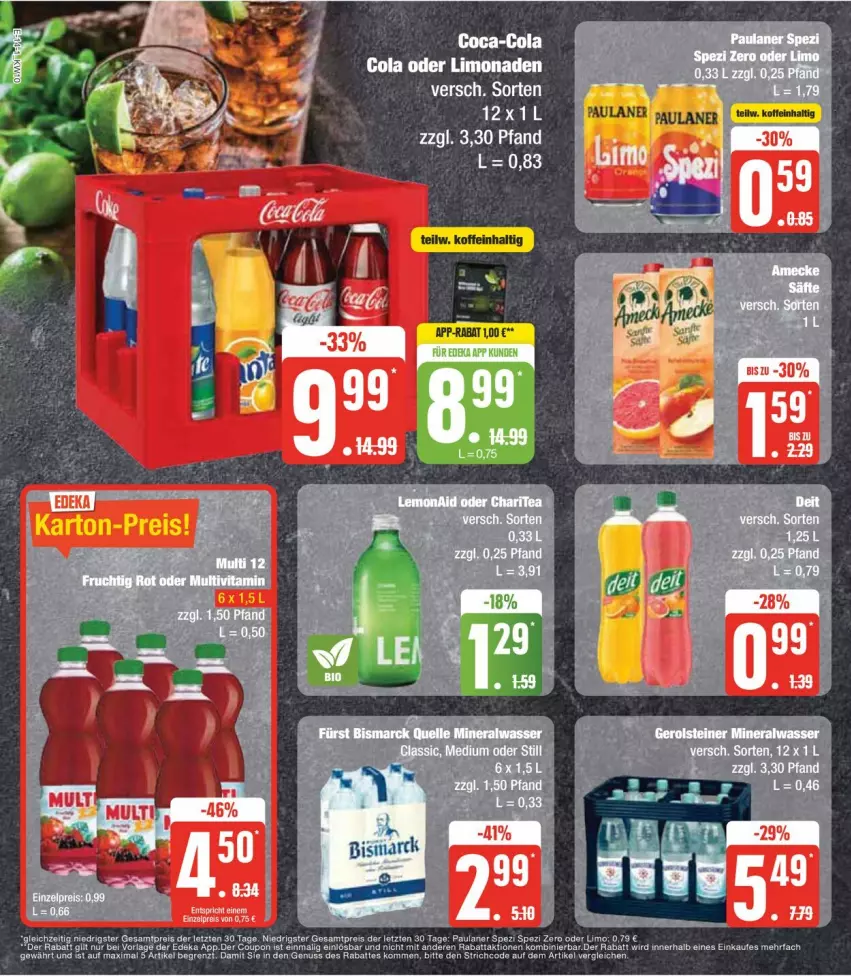 Aktueller Prospekt Edeka - Prospekte - von 04.03 bis 09.03.2024 - strona 18 - produkty: Alwa, coca-cola, cola, deka, eis, gerolsteine, gerolsteiner, mineralwasser, reis, steiner, Ti, wasser