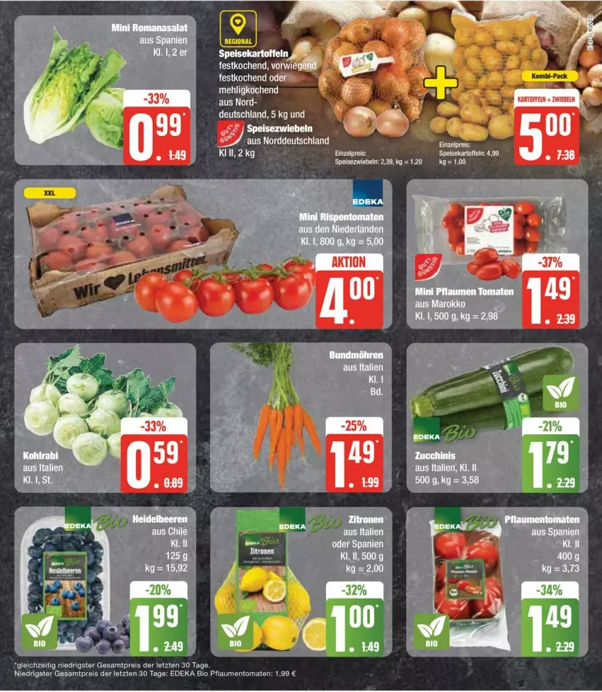 Aktueller Prospekt Edeka - Prospekte - von 04.03 bis 09.03.2024 - strona 7 - produkty: bio, deka, edeka bio, eis, pflaume, pflaumen, reis, Speisezwiebeln, Ti, tomate, tomaten, ZTE, zwiebel, zwiebeln