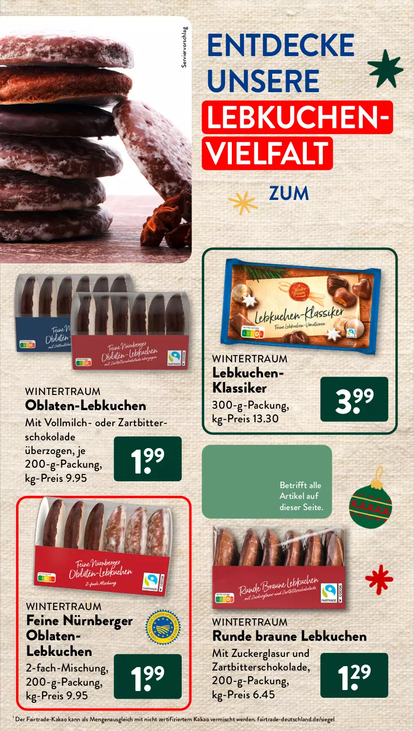 Aktueller Prospekt AldiSud - SÜSSER GENUSS ZUM ALDI PREIS. - von 01.11 bis 30.11.2023 - strona 18 - produkty: Berger, braun, decke, eis, erde, kakao, kuchen, Lebkuchen, milch, nürnberger, Oblaten, reis, schoko, schokolade, Ti, vollmilch, Zartbitterschokolade, zucker