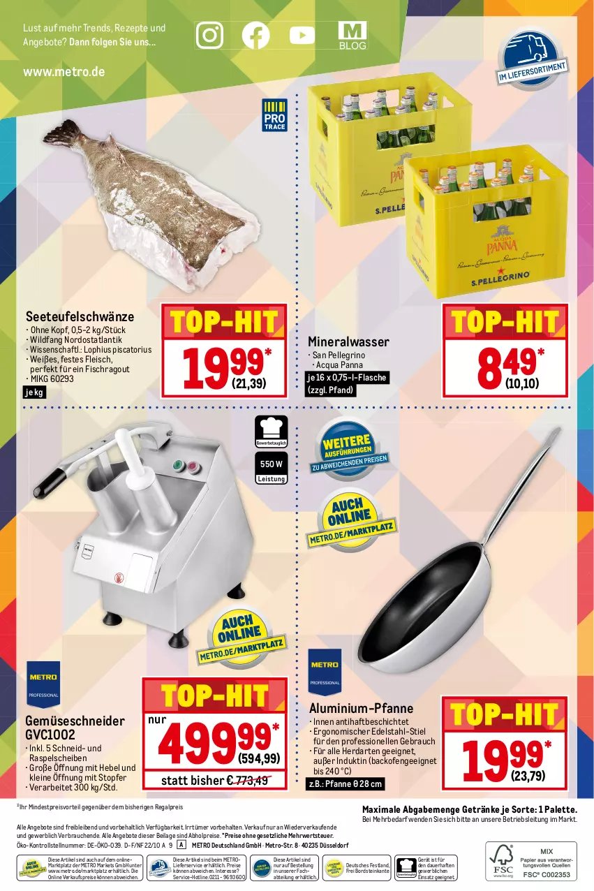 Aktueller Prospekt Metro - GastroJournal - von 06.10 bis 19.10.2022 - strona 36 - produkty: abholpreise, Abtei, Alwa, angebot, angebote, auer, backofen, edelstahl, eis, elle, fisch, flasche, fleisch, getränk, getränke, herdarten, ilag, leine, LG, lieferservice, Metro, mineralwasser, Ofen, Palette, pfanne, preisvorteil, Ragout, Rauch, regal, reis, rezept, rezepte, rwe, san pellegrino, Ti, top-hit, topf, wasser, Wild