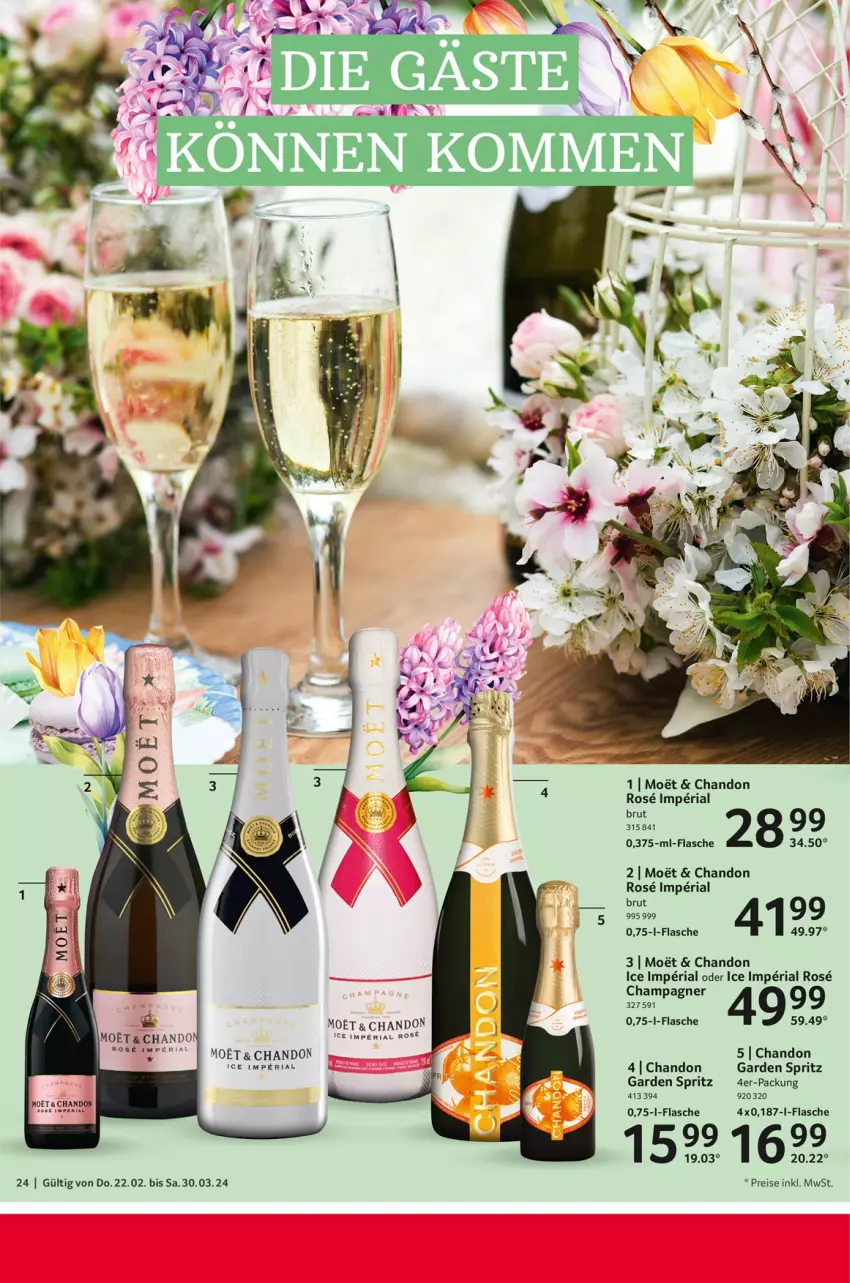 Aktueller Prospekt Selgros - Feinkost für Ostern - von 22.02 bis 30.03.2024 - strona 24 - produkty: brut, champagne, champagner, eis, flasche, moet, reis, Ria, Ti