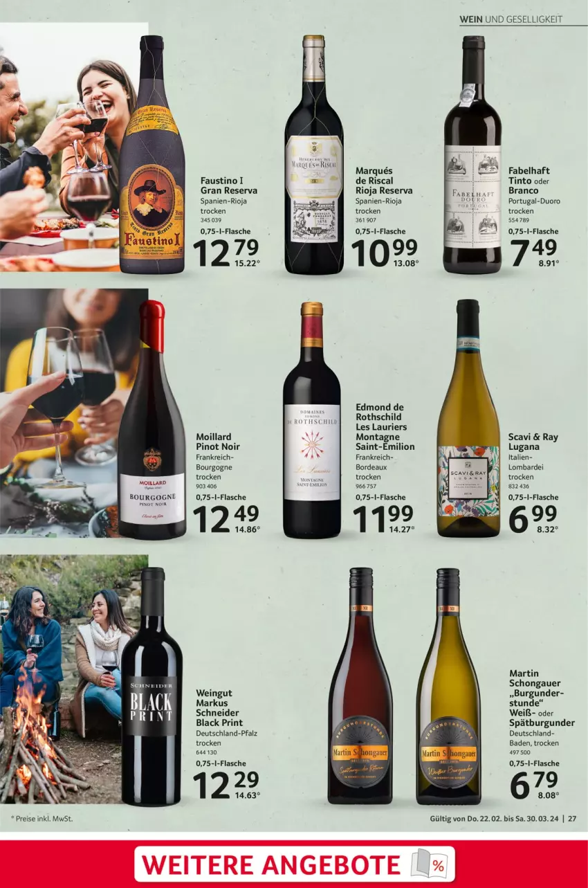 Aktueller Prospekt Selgros - Feinkost für Ostern - von 22.02 bis 30.03.2024 - strona 27 - produkty: auer, aust, Bad, Bourgogne, burgunder, eis, flasche, lack, lion, Pinot, pinot noir, reis, rioja, spätburgunder, Ti, wein