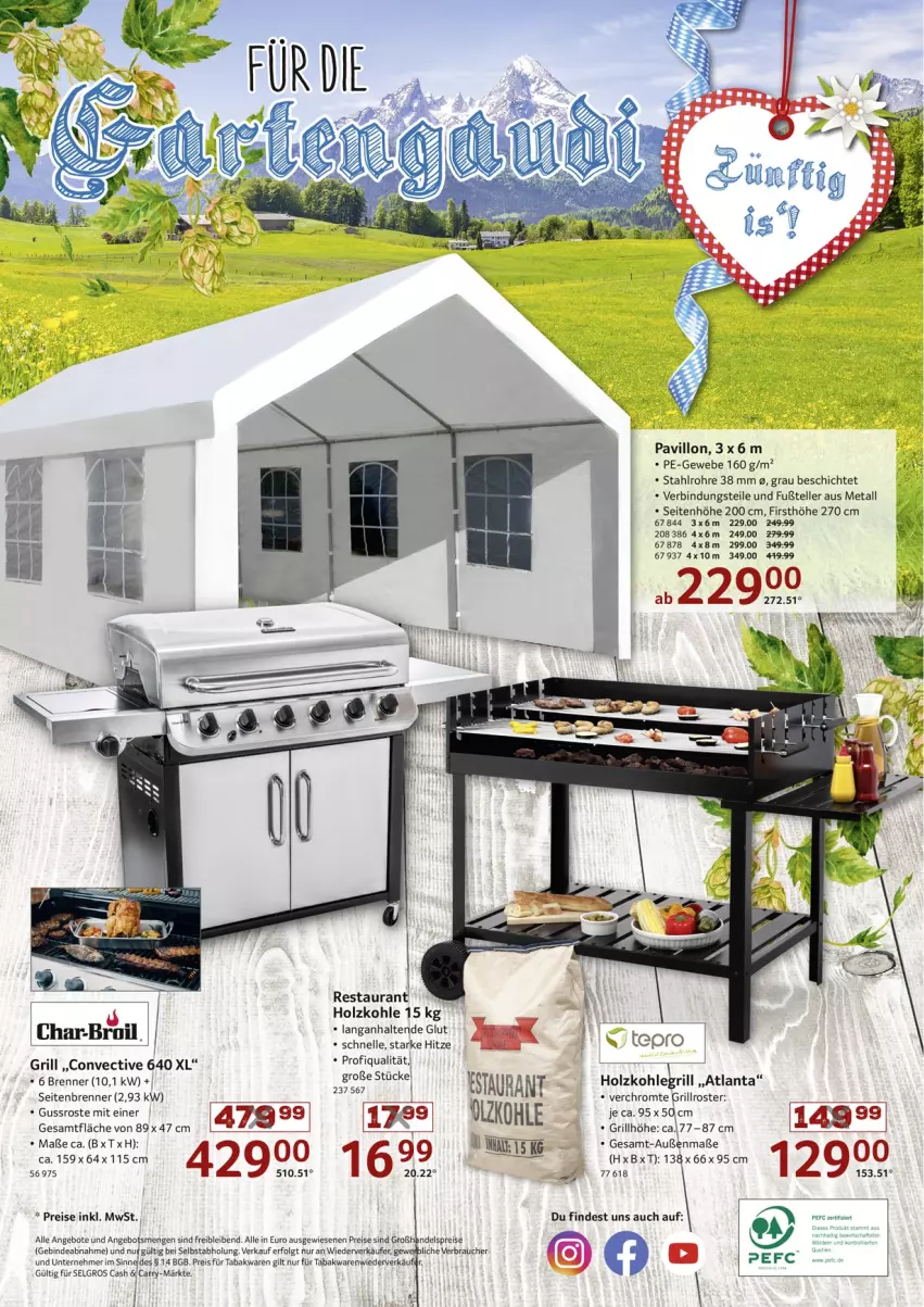 Aktueller Prospekt Selgros - Wir feiern den Oktober - von 25.08 bis 21.09.2022 - strona 16 - produkty: angebot, angebote, eis, elle, grill, Holz, holzkohle, LG, pavillon, Rauch, reis, teller, Ti