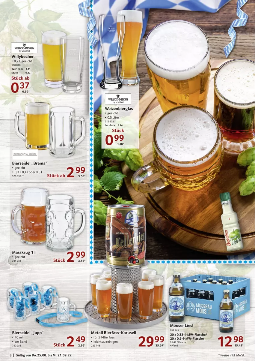 Aktueller Prospekt Selgros - Wir feiern den Oktober - von 25.08 bis 21.09.2022 - strona 8 - produkty: Becher, bier, eis, flasche, mw-flasche, reis, Seife, Ti