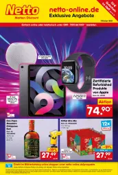 Gazetka promocyjna Netto Marken-Discount - Online-Angebote Oktober - Gazetka - ważna od 31.10 do 31.10.2023 - strona 1 - produkty: angebot, Apple, Apple Watch, Apple Watch SE, bestpreis, eis, elle, GPS, ipad, ipad air, kitkat, ndk, Omep, reis, rum, telefon, Ti, uhr, ZTE
