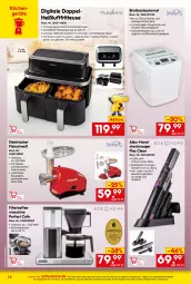 Gazetka promocyjna Netto Marken-Discount - Online-Angebote Oktober - Gazetka - ważna od 31.10 do 31.10.2023 - strona 14 - produkty: akku, akku-handstaubsauger, angebot, auto, brot, Brotbackautomat, eis, elle, erde, filterkaffee, Finish, fleisch, fritteuse, handstaubsauger, Heißluftfritteuse, joghur, joghurt, kaffee, kaffeemaschine, küche, Küchen, lebensmittel, mac, marmelade, ndk, reis, spülmaschinen, staubsauger, Ti, würstchen, ZTE