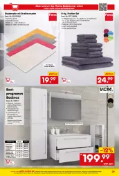 Gazetka promocyjna Netto Marken-Discount - Online-Angebote Oktober - Gazetka - ważna od 31.10 do 31.10.2023 - strona 29 - produkty: angebot, armatur, Bad, badematte, Bau, baumwolle, beleuchtung, Brei, eis, Frottier-Set, Gästetücher, handtücher, hochschrank, Holz, kraft, latte, LG, ndk, reifen, reine baumwolle, reis, Ria, rum, Schrank, schubladen, spiegel, spiegelschrank, Ti, tisch, tücher, und armatur, waschtisch, wolle, ZTE