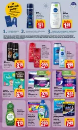 Gazetka promocyjna Rewe - Diese Woche im Angebot! - Gazetka - ważna od 18.06 do 18.06.2022 - strona 15 - produkty: Alwa, Always, axe, Bad, Badehandtuch, badetuch, badetuch für, ball, body, bodyspray, Cap, creme, dailies, deo, deospray, Discreet, duschgel, eier, elvital, Finish, gin, handtuch, Kinder, nivea, olive, palmolive, pampers, pampers baby dry, powerball, shampoo, spee, spülmaschinen, spülmaschinentabs, spülung, Ti, tuc, universal gel, vita