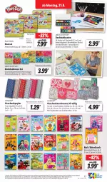 Gazetka promocyjna Lidl - Aktionsprospekt - Gazetka - ważna od 26.08 do 26.08.2023 - strona 25 - produkty: buch, decke, Deckel, deckfarbkasten, eis, Elan, Geschenkpapier, Geschenktasche, Holz, Knetset, natur, office, papier, Pinsel, Play-Doh, rel, Ria, Tasche, taschen, Ti, Tiere, weck