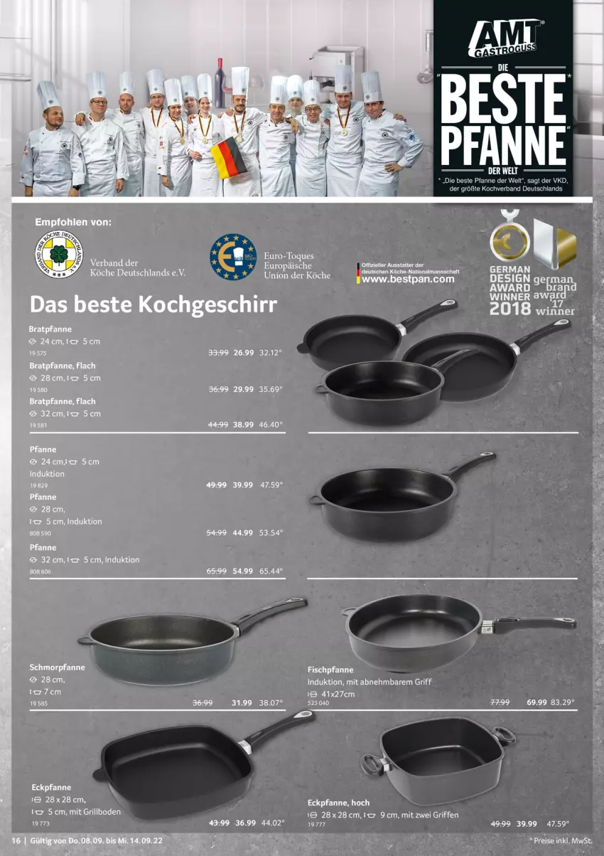 Aktueller Prospekt Selgros - Nonfood - von 08.09 bis 14.09.2022 - strona 16 - produkty: bratpfanne, eis, geschirr, grill, pfanne, schmorpfanne, Ti