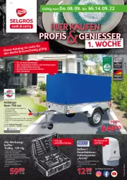 Gazetka promocyjna Selgros - Nonfood - Gazetka - ważna od 14.09 do 14.09.2022 - strona 1 - produkty: ACC, Anhänger, Bau, deka, Desinfektion, elle, HP, kleid, Kleidung, koffer, latte, LG, riegel, Seife, Ti, trolley, werkzeug, Werkzeughalter, Yo
