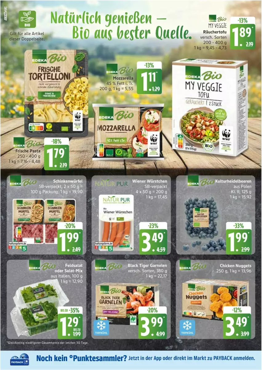 Aktueller Prospekt Edeka - Prospekte - von 08.09 bis 13.09.2025 - strona 2 - produkty: bio, eis, elle, payback, reis, Ti, Tofu, veggie, ZTE
