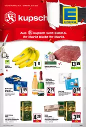 Gazetka promocyjna Kupsch - Angebote der Woche - Gazetka - ważna od 29.01 do 29.01.2022 - strona 1 - produkty: alkohol, banane, bananen, Becher, bio, bohne, bohnen, bohnenkaffee, braten, butter, deka, ecco, edeka bio, flasche, frucht, fruchtsecco, jacobs, jacobs krönung, kaffee, löslicher bohnenkaffee, rind, rinder, rinderbraten, ritter, ritter sport, rotkäppchen, schoko, schokolade, sekt, Sport, Streichzart, Ti, weihenstephan