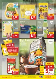 Gazetka promocyjna Netto Marken-Discount - Filial-Angebote - Gazetka - ważna od 01.04 do 01.04.2023 - strona 11 - produkty: angebot, bestpreis, bohne, bohnen, direktsaft, eier, eis, früchte, gin, gouda, kaffee, kaffeebohnen, kakao, leine, Meßmer, nesquik, Nudossi, ohne palmöl, reis, saft, tee, teewurst, Ti, wurst, ZTE