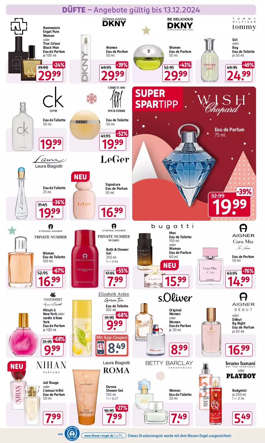 Aktueller Prospekt Rossmann - Prospekte - von 02.12 bis 06.12.2024 - strona 4 - produkty: angebot, angebote, auer, body, coupon, drucker, Eau de parfum, eau de parfum 50 ml, eau de toilette, eau de toilette 100 ml, eau de toilette 50 ml, Engel, gin, kerze, lack, laura biagiotti, natur, parfum, rouge, spartipp, Ti, Yo