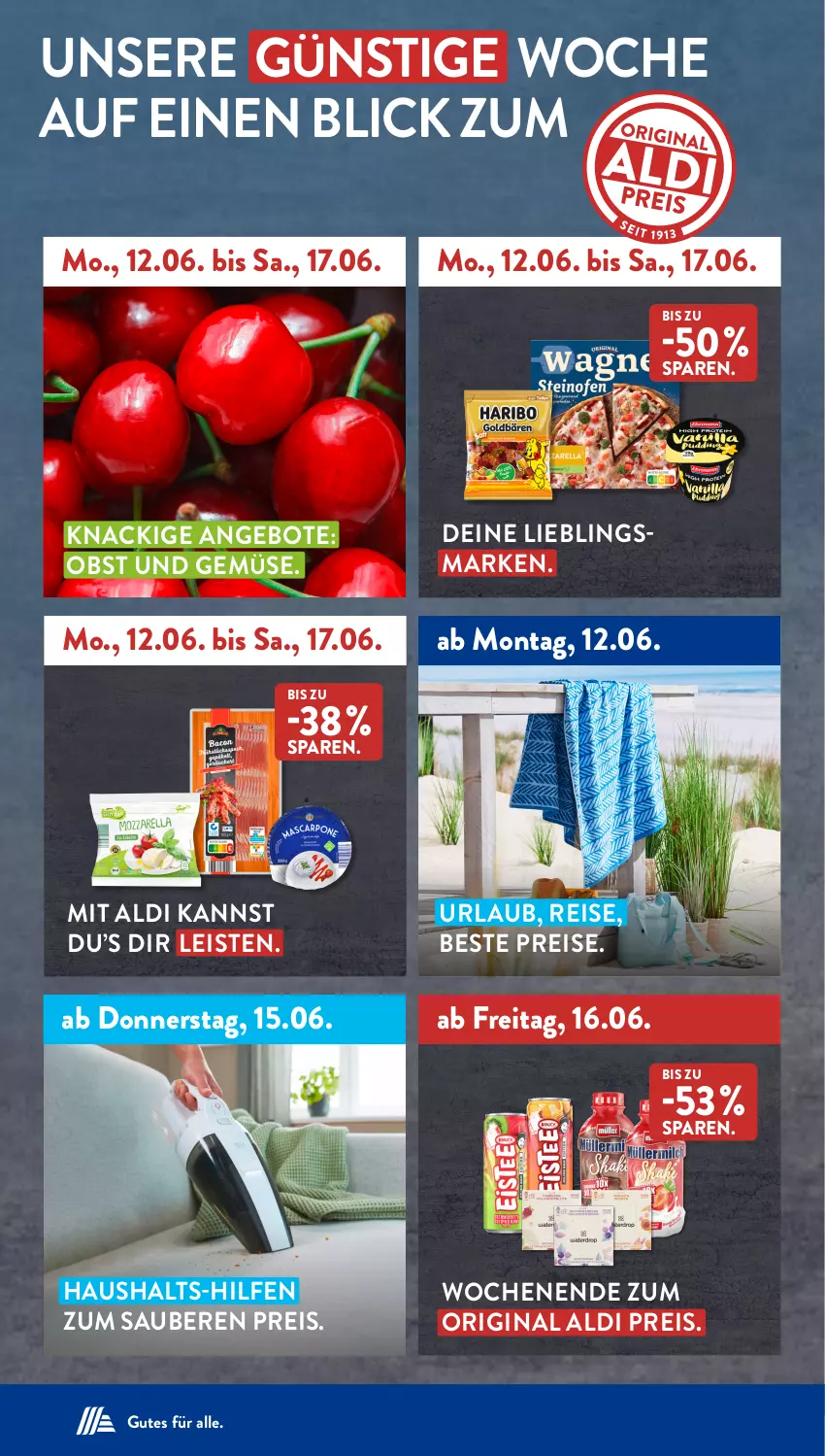 Aktueller Prospekt AldiSud - NÄCHSTE WOCHE - von 12.06 bis 17.06.2023 - strona 2 - produkty: aldi, angebot, angebote, eis, gin, obst, Obst und Gemüse, reis, Ti, und gemüse