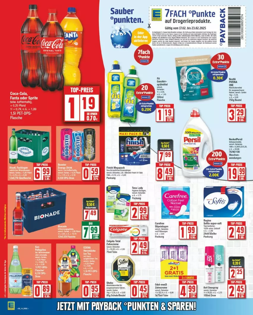 Aktueller Prospekt Edeka - Prospekte - von 17.02 bis 22.02.2025 - strona 18 - produkty: beutel, carefree, colgate, colgate total, creme, deo, deospray, Finish, geschirr, henkel, LG, Odol, persil, slip, slipeinlagen, spülmittel, Tena Lady, Ti, zahncreme