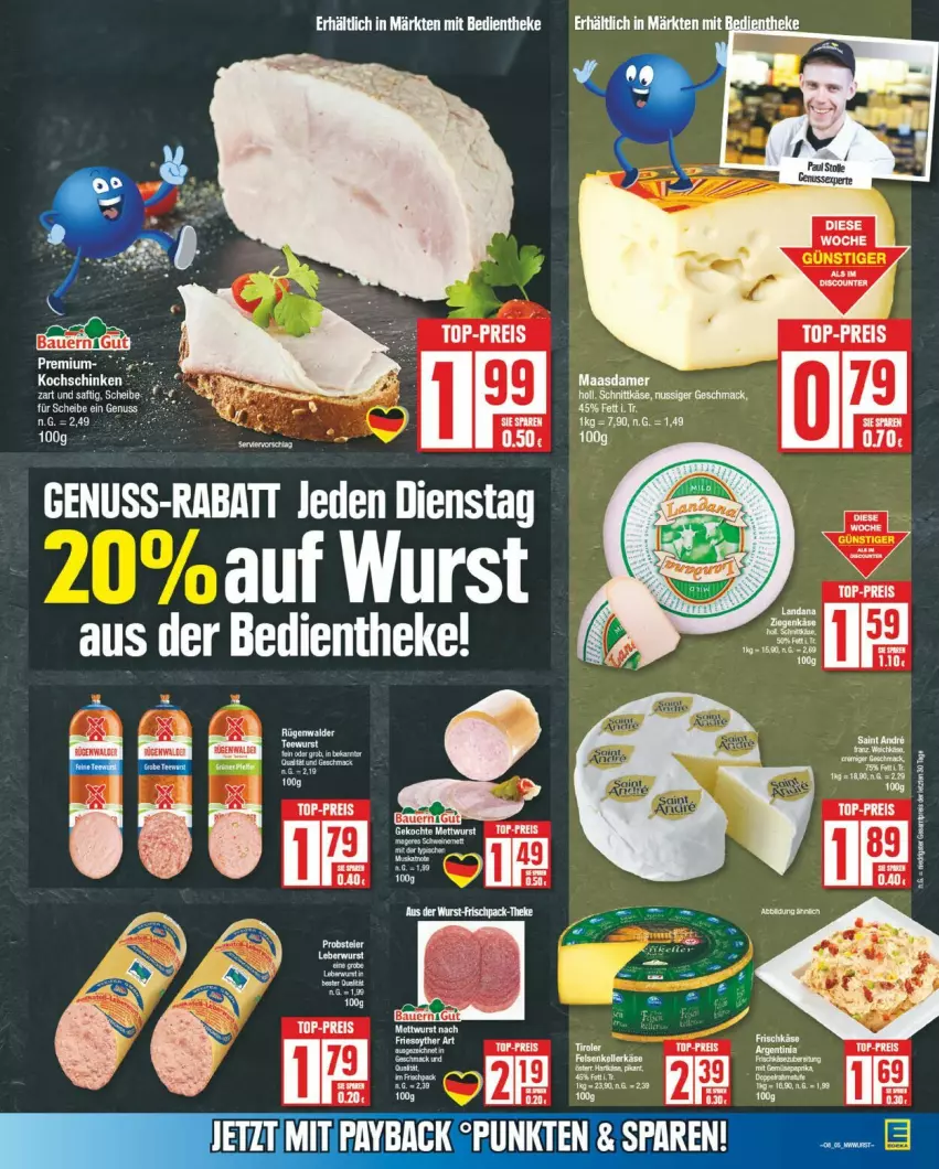 Aktueller Prospekt Edeka - Prospekte - von 17.02 bis 22.02.2025 - strona 9 - produkty: bier, eis, Käse, kochschinken, mac, nuss, reis, schinken, schnittkäse, tee, teewurst, Ti, top-preis, wurst