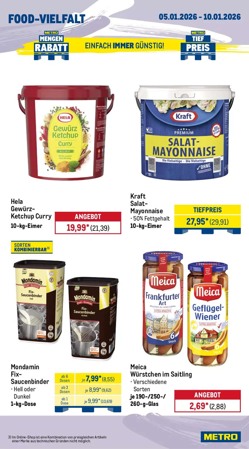Aktueller Prospekt Metro - Wochen-Angebote Gastro - Seite 5 - von 05.01 bis 10.01.2026 - strona 14 - produkty: Alwa, angebot, beutel, curry, eimer, eis, eistee, elle, flasche, getränk, getränke, gewürz, gewürzketchup, Hela, jacobs, jacobs krönung, kakao, keks, ketchup, kraft, mayonnaise, meica, mineralwasser, mondamin, Palette, reis, rum, salat, san pellegrino, sauce, saucen, tee, Ti, tiefpreis, wasser, würstchen, Yo