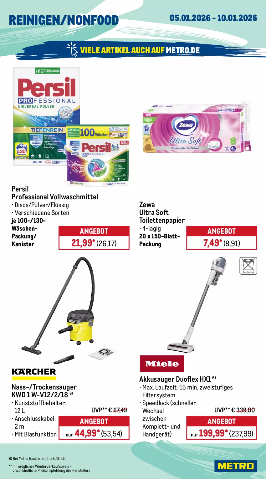 Aktueller Prospekt Metro - Wochen-Angebote Gastro - Seite 5 - von 05.01 bis 10.01.2026 - strona 17 - produkty: akku, angebot, Behälter, bombay sapphire, chardonnay, eis, elle, flasche, gallo, gallo family, getränk, getränke, honig, jever, Metro, metro gastro, Palette, papier, persil, pfirsich, reis, sapphire, spee, teller, Three Sixty, Ti, tiefpreis, toilettenpapier, Trockensauger, vanille, vollwaschmittel, waschmittel, zewa