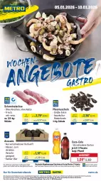 Gazetka promocyjna Metro - Wochen-Angebote Gastro - Seite 5 - Gazetka - ważna od 10.01 do 10.01.2026 - strona 1 - produkty: abholpreise, angebot, angebote, aqua, avocado, coca-cola, cola, eis, flasche, getränk, getränke, ilag, Kette, lachs, Metro, Muscheln, Palette, Rauch, reis, rwe, Schal, Schale, schwein, schweine, Schweinelachs, Ti, tiefpreis, wein, weine