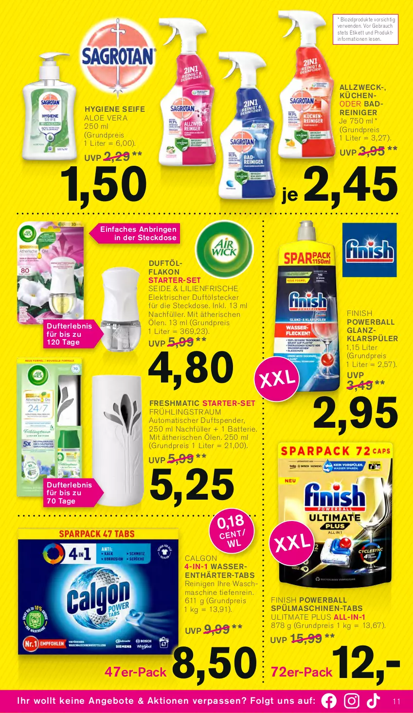 Aktueller Prospekt Kodi - Prospekte - von 08.01 bis 13.01.2024 - strona 11 - produkty: aloe vera, angebot, angebote, auto, Bad, ball, batterie, bio, biozidprodukte, calgon, eis, Finish, klarspüler, küche, Küchen, LG, powerball, Rauch, reiniger, reis, ring, rwe, Seife, spülmaschinen, steckdose, Ti, tisch, waschmaschine, wasser, weck