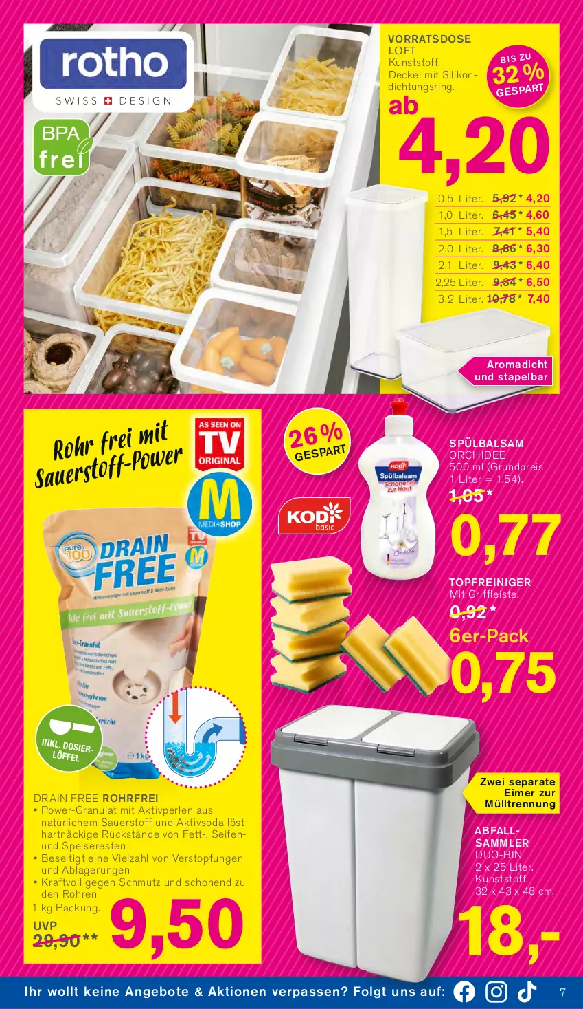 Aktueller Prospekt Kodi - Prospekte - von 08.01 bis 13.01.2024 - strona 7 - produkty: angebot, angebote, auer, balsam, decke, Deckel, eimer, eis, kraft, LG, orchidee, perlen, reiniger, reis, ring, Seife, Soda, Ti, topf