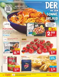 Gazetka promocyjna Netto Marken-Discount - Filial-Angebote - Gazetka - ważna od 22.07 do 22.07.2023 - strona 14 - produkty: barilla, bestpreis, eis, fisch, früchte, frutti di mare, garnelen, meeresfrüchte, Muscheln, ndk, oro di parma, pasta, reis, rezept, rezepte, rispentomaten, Schal, Schale, Ti, tomate, tomaten, Wild