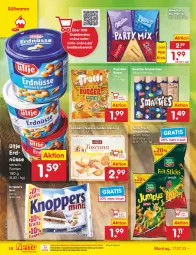 Gazetka promocyjna Netto Marken-Discount - Filial-Angebote - Gazetka - ważna od 22.07 do 22.07.2023 - strona 18 - produkty: Amber, bestpreis, burger, eis, erdnüsse, funny-frisch, gebäckmischung, knoppers, lambertz, linsen, milka, ndk, pralinen, reis, schoko, Schokolinsen, smarties, Spezi, Ti, trolli, ültje, ültje erdnüsse