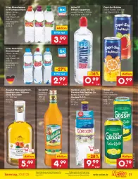 Gazetka promocyjna Netto Marken-Discount - Filial-Angebote - Gazetka - ważna od 22.07 do 22.07.2023 - strona 21 - produkty: alkohol, Alwa, angebot, bestpreis, Birnen, Cap, capri-sun, dry gin, eis, erfrischungsgetränk, flasche, frucht, getränk, gin, gordon, gordons, gösser, haselnuss, likör, london dry, london dry gin, mac, maracuja, mineralwasser, mit frucht, natürliches mineralwasser, nuss, pfirsich, radler, reis, Ti, vitrex, wasser, wein, ZTE