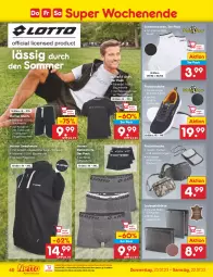 Gazetka promocyjna Netto Marken-Discount - Filial-Angebote - Gazetka - ważna od 22.07 do 22.07.2023 - strona 40 - produkty: asti, Bau, baumwolle, eis, Freizeitschuhe, Geldbörse, ndk, reis, retroshorts, Ria, schuhe, shirt, shorts, sneaker, sneakersocken, socken, T-Shirt, Tasche, taschen, Ti, tisch, Weste, wolle, ZTE