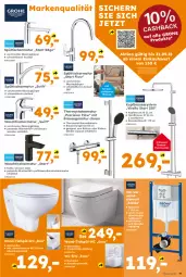 Gazetka promocyjna - Gazetka - ważna od 24.05 do 24.05.2025 - strona 19 - produkty: armatur, auto, batterie, Bau, brause, brauseschlauch, garnitur, grohe, handbrause, kleber, schlauch, Spültischarmatur, spülung, thermostat, Ti, tisch, vita, Wand-Tiefspül-WC, Wanne, waschtisch, waschtischarmatur, wc-sitz
