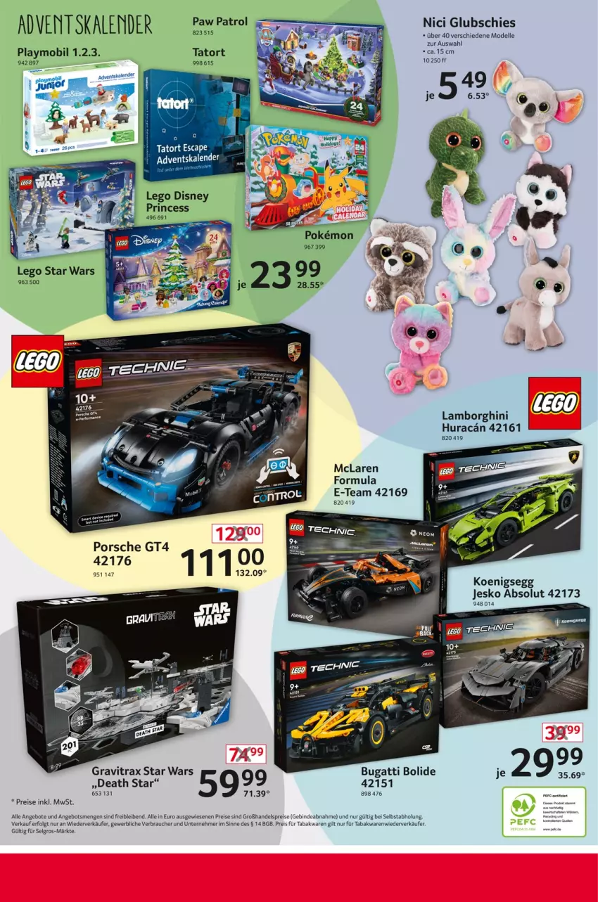 Aktueller Prospekt Selgros - Non Food - von 04.10 bis 09.10.2024 - strona 28 - produkty: Adventskalender, angebot, angebote, bugatti, Cap, disney, eis, LEGO Star Wars, LG, playmobil, Rauch, reis, Ti