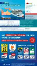 Gazetka promocyjna AldiSud - NÄCHSTE WOCHE - Gazetka - ważna od 01.07 do 01.07.2023 - strona 44 - produkty: aldi, Bad, buch, decke, eis, getränk, getränke, guthabenkarte, gutschein, inklusivleistungen, LG, meerblickkabine, reis, reiseverlauf, ring, Schal, schnäppchen, Ti, tisch, ZTE