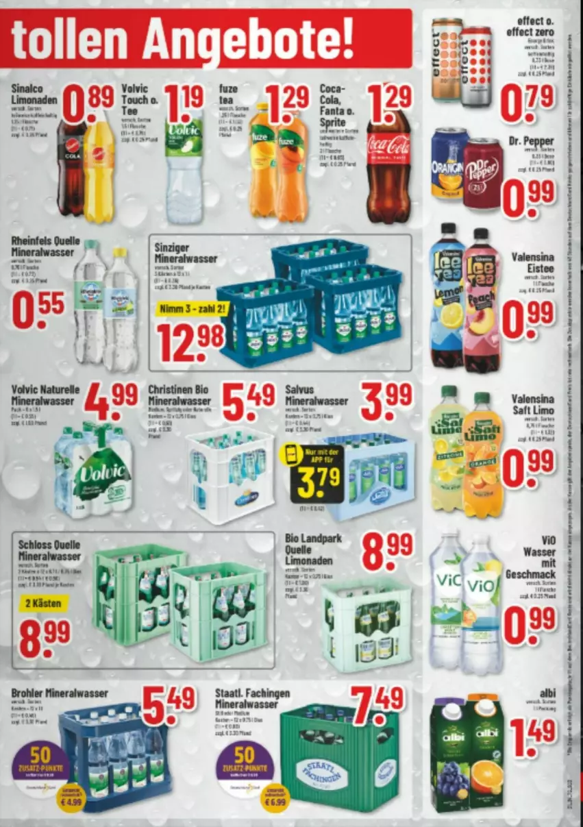 Aktueller Prospekt Trinkgut - Prospekte - von 29.07 bis 03.08.2024 - strona 4 - produkty: Alwa, cola, Effect, elle, fanta, mineralwasser, natur, rel, sinalco, Staatl. Fachingen, volvic, wasser