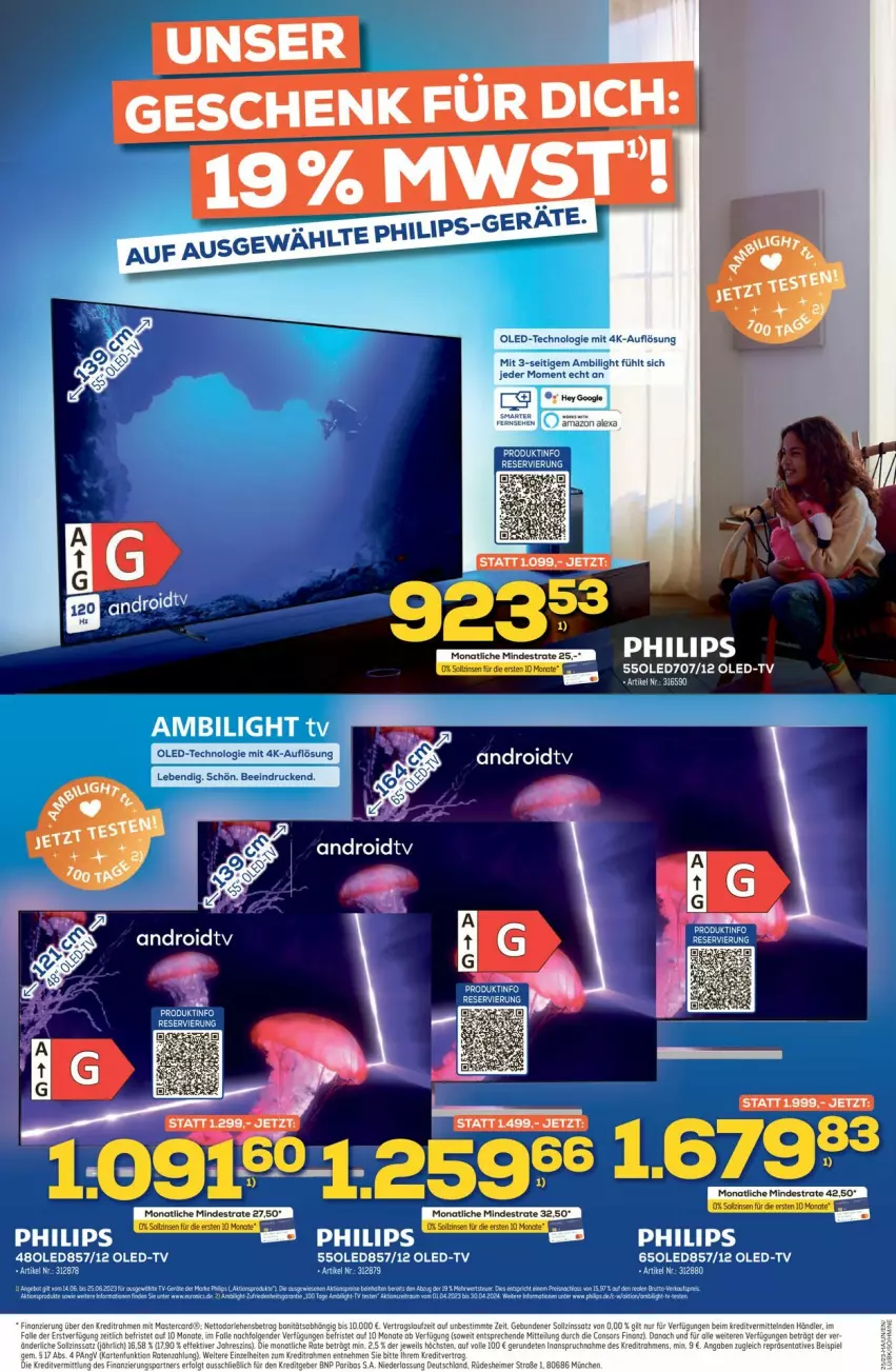 Aktueller Prospekt Euronics - Prospekte - von 21.06 bis 28.06.2023 - strona 2 - produkty: eis, Oled-TV, Philips, Ti