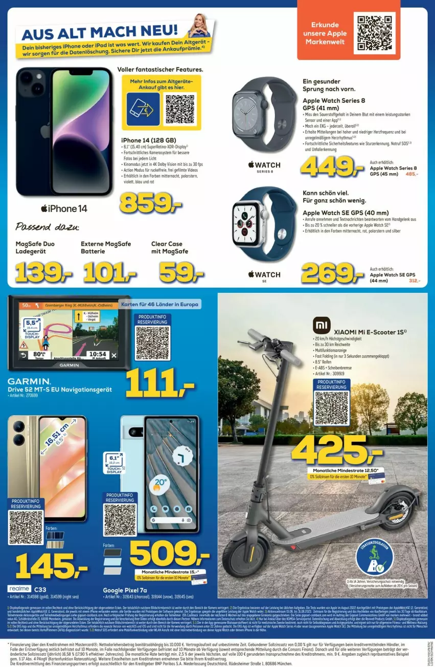 Aktueller Prospekt Euronics - Prospekte - von 21.06 bis 28.06.2023 - strona 8 - produkty: Apple, Apple Watch, Apple Watch SE, asti, batterie, eis, fanta, garmin, GPS, ipad, iphone, ladegerät, LG, mac, navigationsgerät, Ti, tisch