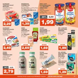 Gazetka promocyjna Real - Gazetka - ważna od 19.08 do 19.08.2023 - strona 11 - produkty: balsam, bio, Brei, coupon, coupons, Dorsch, Dr. Oetker, dressing, drink, drinks, eis, essig, filet, filets, fisch, Geflügel, heinz, ketchup, mayonnaise, meica, milch, milchreis, payback, reis, remoulade, riegel, rügenfisch, saft, salat, saupiquet, thomy, thunfisch, Ti, tomate, tomaten, tomaten ketchup, würstchen, Yo