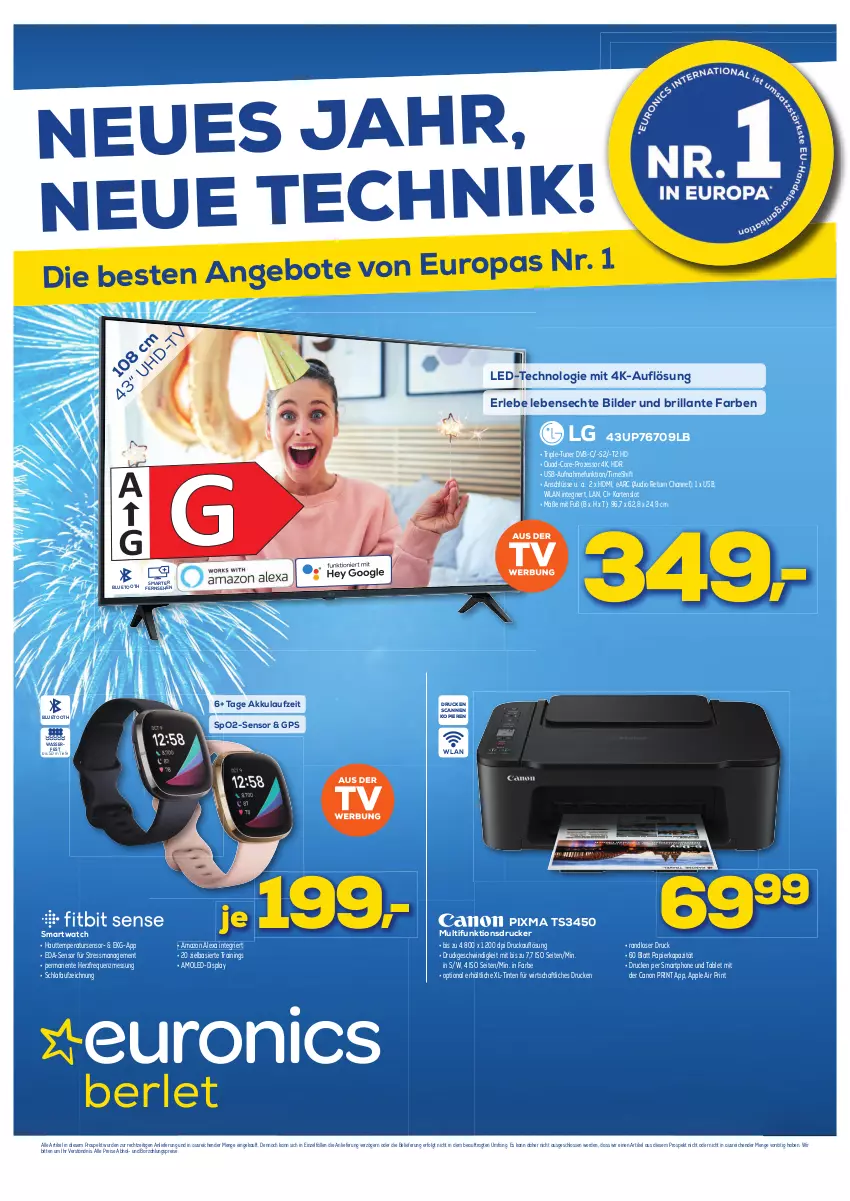 Aktueller Prospekt Berlet - Achtung!  - von 03.01 bis 08.01.2022 - strona 1 - produkty: akku, alexa, amazon alexa, Apple, canon, drucker, dvb, eis, ente, erde, GPS, HDMI, LG, multifunktionsdrucker, papier, quad, quad-core-prozessor, reis, smartphone, smartwatch, tablet, Ti, tuner, usb, wasser