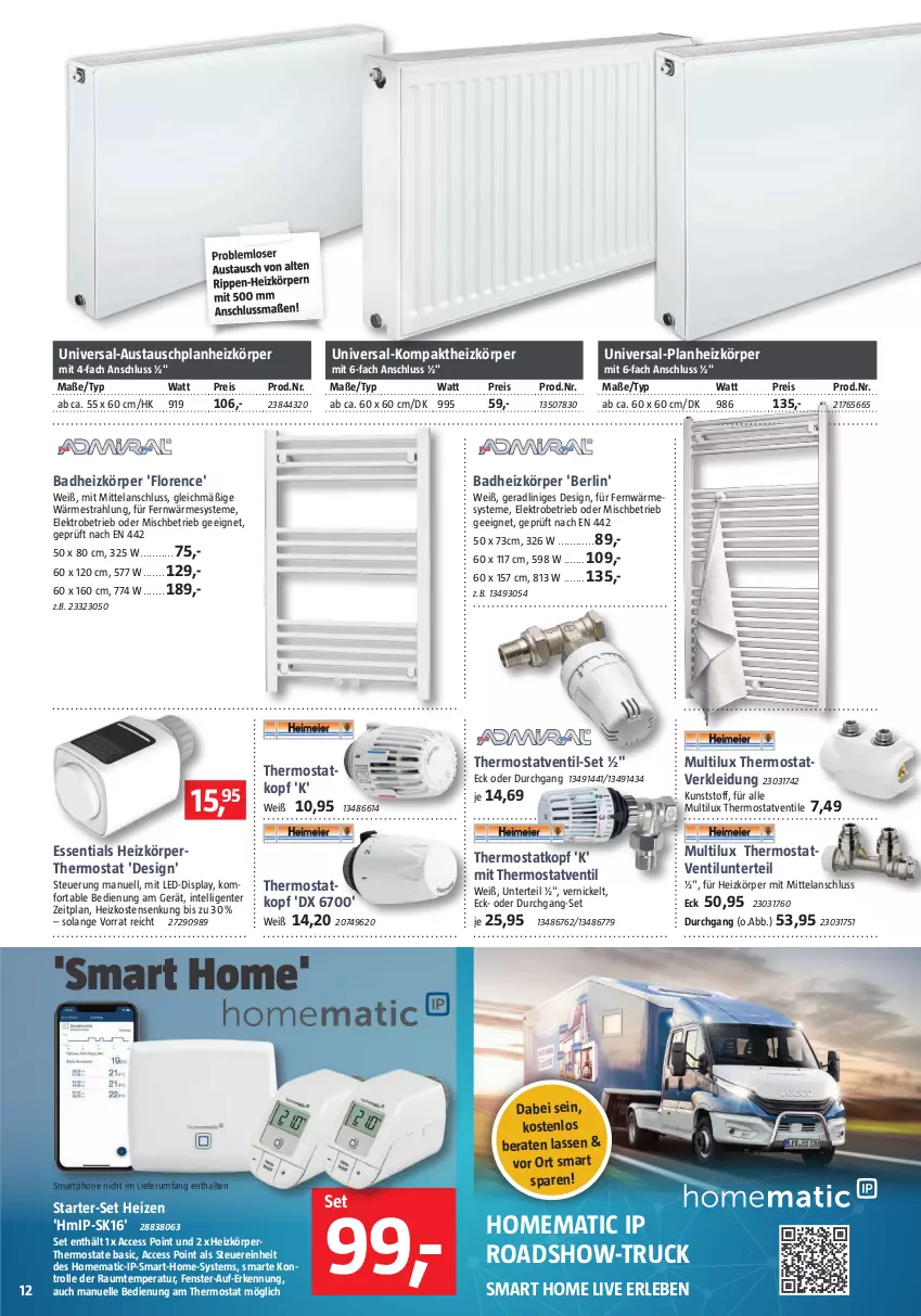 Aktueller Prospekt Bauhaus - Prospekte - von 02.09 bis 30.09.2023 - strona 12 - produkty: ACC, aust, Bad, Badheizkörper, eis, Elan, Elektro, elle, ente, fenster, HP, Intel, kleid, Kleidung, reis, rum, smartphone, thermostat, Thermostatkopf, Ti