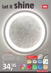 Gazetka promocyjna Bauhaus - Prospekte - Gazetka - ważna od 30.09 do 30.09.2023 - strona 33 - produkty: decke, deckenleuchte, fernbedienung, led-deckenleuchte, Leuchte, mit fernbedienung, Ti