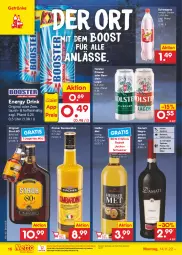 Gazetka promocyjna Netto Marken-Discount - Filial-Angebote - Gazetka - ważna od 19.11 do 19.11.2022 - strona 16 - produkty: amaro, bestpreis, drink, eis, energy drink, getränk, getränke, gin, Glühwein, grill, holsten, holsten pilsener, honig, Jagertee, Käse, merl, merlot, ndk, pasta, pils, pilsener, pircher, reis, rotwein, schweppes, tee, Ti, wein