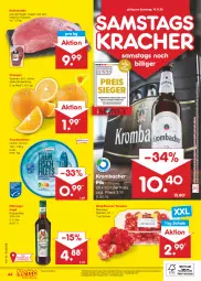 Gazetka promocyjna Netto Marken-Discount - Filial-Angebote - Gazetka - ważna od 19.11 do 19.11.2022 - strona 44 - produkty: angebot, angebote, bestpreis, braten, discount, eis, filet, filets, fisch, gulasch, Holz, kracher, kräuter, kräuterlikör, krombache, krombacher, krombacher pils, Kugel, likör, marken-discount, ndk, orange, orangen, pflaume, pflaumen, pils, reis, ring, Schal, Schale, thunfisch, Ti, tomate, tomaten, ZTE