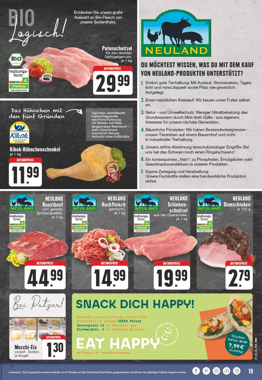 Aktueller Prospekt Edeka - Angebote der Woche - von 11.09 bis 16.09.2023 - strona 19 - produkty: aktionspreis, auer, Bau, Bauer, bio, decke, deutschlandcard, eis, elle, ente, erde, fleisch, Geflügel, hähnchenschenkel, henkel, Kugel, LG, mac, mais, natur, nuss, pute, putenschnitzel, reis, rel, ring, schenkel, schinken, schnitzel, schwein, spitzenqualität, Ti, Tiere, wasser, wein