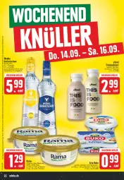 Gazetka promocyjna Edeka - Angebote der Woche - Gazetka - ważna od 16.09 do 16.09.2023 - strona 22 - produkty: angebot, arla, arla buko, Becher, braten, Buko, eis, eisbergsalat, flasche, gin, Gorbatschow, hüftsteak, krustenbraten, mam, Mett, metten, Mettenden, rama, raspberry, reis, salat, schinken, steak, tafeläpfel, tee, wodka, ZTE