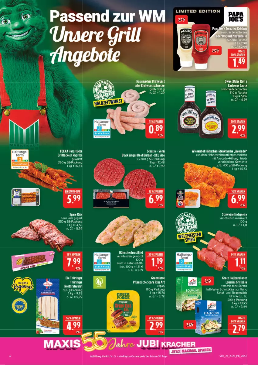 Aktueller Prospekt Marktkauf - Prospekt - von 07.06 bis 13.06.2026 - strona 6 - produkty: avocado, brustfilet, elle, ente, filet, flasche, gewürz, hähnchenbrust, hähnchenbrustfilet, halbfester schnittkäse, Käse, milch, natur, ring, schnitten, schnittkäse, spare ribs, steak, Tasche, Ti, wiesenhof