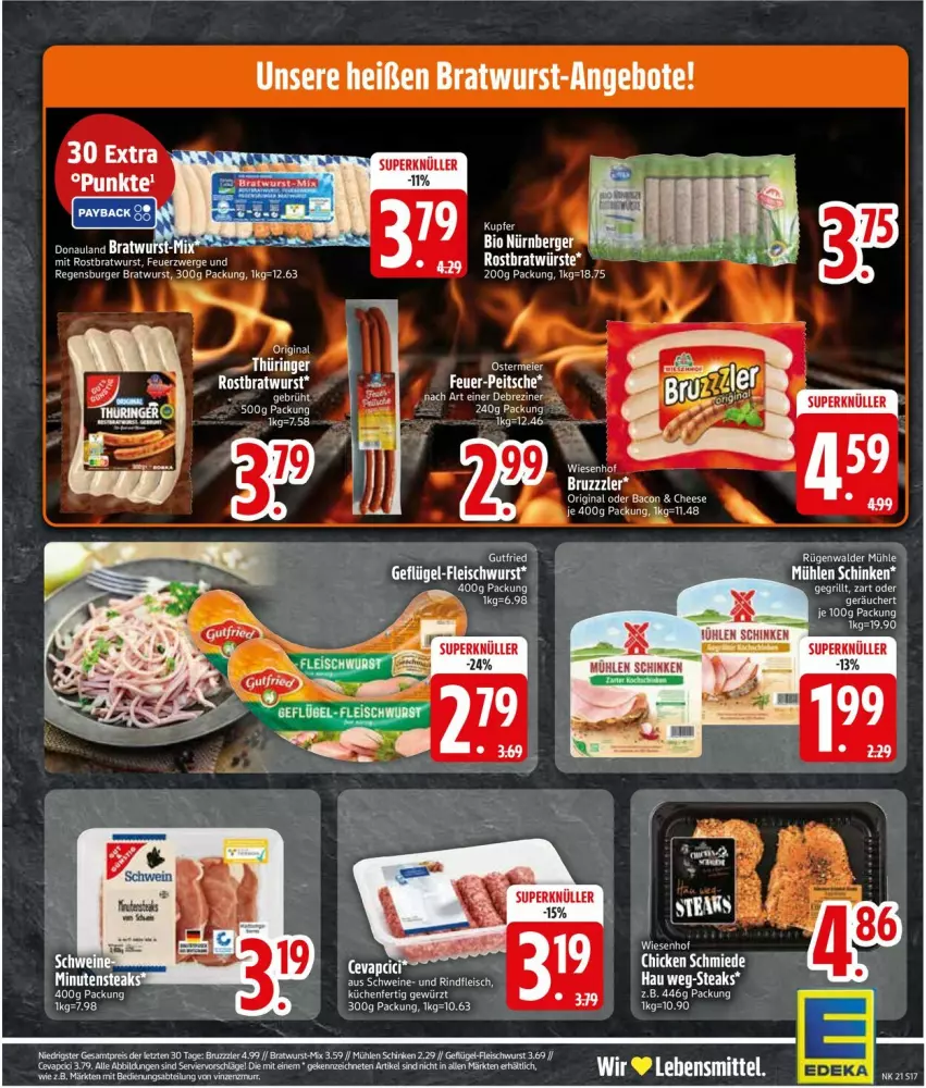 Aktueller Prospekt Edeka - Prospekte - von 18.05 bis 23.05.2026 - strona 20 - produkty: angebot, angebote, bacon, bett, Betten, bratwurst, Debreziner, deka, eis, elle, fleisch, fleischwurst, Geflügel, Geflügel-Fleischwurst, gin, gutfried, steak, steaks, tee, Ti, wiesenhof, wurst, ZTE
