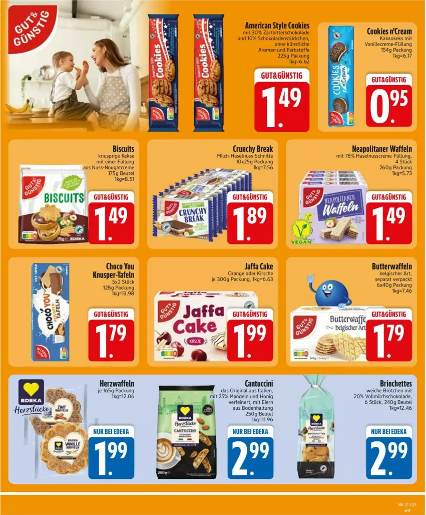 Aktueller Prospekt Edeka - Prospekte - von 18.05 bis 23.05.2026 - strona 28 - produkty: beutel, brötchen, butter, cantuccini, cin, cookie, cookies, creme, deka, eier, gin, haselnuss, Haselnusscreme, honig, kakao, keks, kekse, kirsch, kirsche, LG, mandel, mandeln, milch, Nougatcreme, nuss, orange, schoko, schokolade, schokoladen, Ti, tuc, vanille, vollmilch, waffeln, wein, weine, Yo, Zartbitterschokolade