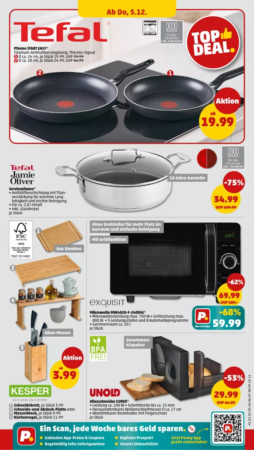 Aktueller Prospekt Penny - Prospekte - von 02.12 bis 07.12.2024 - strona 39 - produkty: auto, Brei, coupon, coupons, decke, Deckel, eis, elle, Glasdeckel, grill, Holz, küche, Küchen, Küchenregal, latte, messer, messerblock, mikrowelle, pfanne, regal, Reinigung, reis, schneidebrett, Signal, Ti