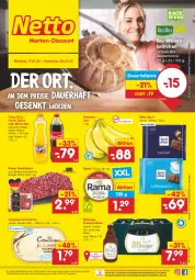 Gazetka promocyjna Netto Marken-Discount - Filial-Angebote - Gazetka - ważna od 22.01 do 22.01.2022 - strona 1 - produkty: angebot, asti, auer, backofen, banane, bananen, bier, Biere, bio, bitburger, braten, brötchen, burger, coca-cola, cola, cremissimo, dauertiefpreis, eis, erde, fanta, fleisch, hackfleisch, krone, langnese, langnese cremissimo, Mezzo Mix, ndk, Ofen, rama, reis, rind, rinder, ritter, ritter sport, sim, Sport, sprite, stube, Ti, tiefpreis, versandkostenfrei, weizenbrötchen, ZTE